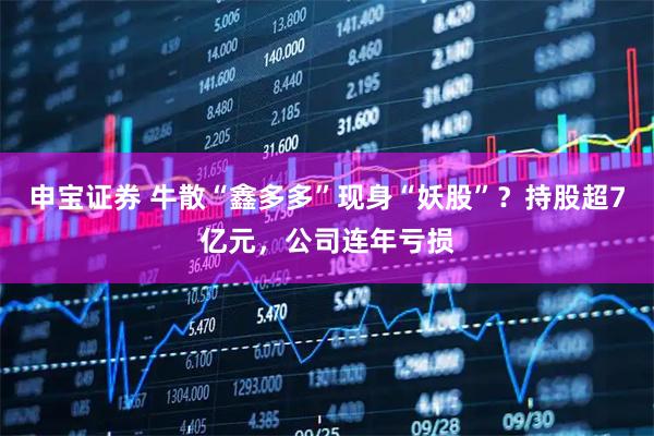 申宝证券 牛散“鑫多多”现身“妖股”？持股超7亿元，公司连年亏损
